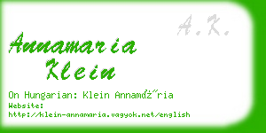 annamaria klein business card